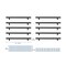 Quinn 7-9/16" Center to Center Matte Black Bar Pull Multipack (set of 10)